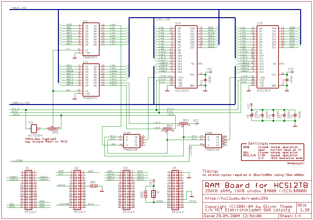 RAM.Bo256 V1.3 Schematic Diagram